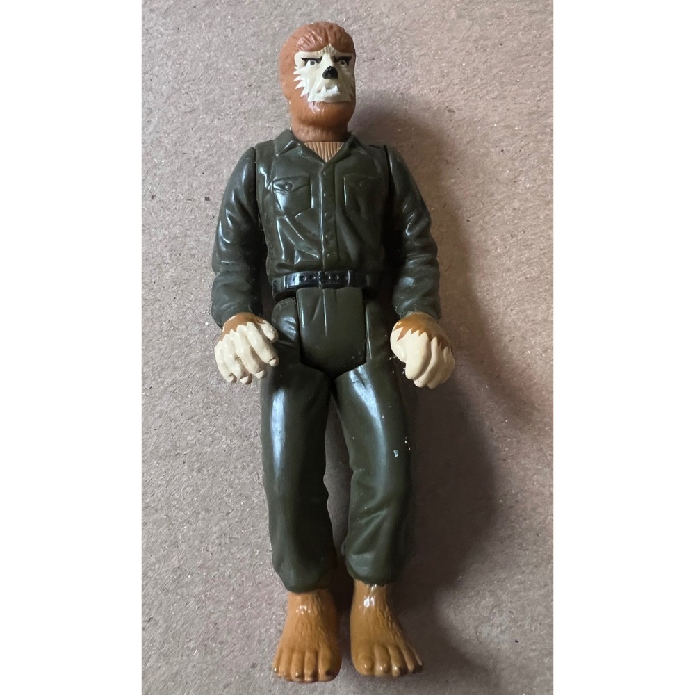 Vintage 1997 Burger King Universal Monsters Wolfman Action Figure 4" Green Brown